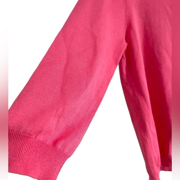 Allie & Rob Women's Hot Pink Button Front Cardigan Sweater Size L 3/4 Sleeve NWT - Picture 3 of 8